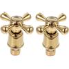 DOITOOL Manopola del rubinetto 2pcs Interruttore in acciaio inossidabile dorato aperto rapidamente