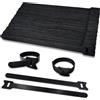 AIRUEEK Fascette Adesivo, 100 pezzi Fascette cavi Riutilizzabili 150 x 12 mm per casa, ufficio, giardino e ufficio raggruppamento Organizzare i Cavi Fibre