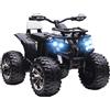 DecHome Quad Elettrico per Bambini 3-5 Anni 12V con Fari e Musica Bianco DecHome