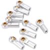 Vbestlife 10pcs RC Car Link Rod End, Alluminio M3 Metal Ball End Head Joint Link Rod End Holder o AXIAL SCX10 1/10 RC Car (d'Argento)