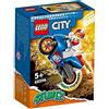 LEGO 60298 City Stuntz Stunt Bike Razzo, Set con Moto Giocattolo con Meccanismo a Spinta e Minifigura Pilota Rocket, Giochi per Bambini dai 5 Anni