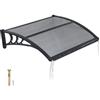 VEVOR Tettoia Parasole per Ingresso Tettoia per Porte Finestre con Canale di Drenaggio Protezione da Pioggia Neve Sole, Dimensioni 755 x 1000 x 240 mm, Pensilina per Porta Balcone Cortile Giardino