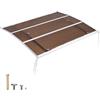 VEVOR Tettoia Parasole per Porta d'Ingresso Finestra da Cortile Balcone Giardino Dimensioni Generali 1200x1000x140 mm, Pensilina da Esterno con Canale di Drenaggio Staffa in ABS Tettoia da Esterno