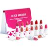 Just Herbs Kit di prova micro-mini rossetto ayurvedico 38gm (confezione da 16)