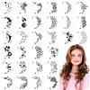 OOTSR 30pz Stencil Tatuaggi Temporanei per Bambini Adulto, Stencil Tattoo per Truccabimbi Occhi, Modello di Pittura per Compleanno, Carnevale, Mascherata, Halloween