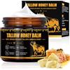 Muiefe Beef Tallow Face Cream, 100% Naturale e Biologica Balsamo per il Viso al Sego e al Miele, Crema Sego di Manzo per Viso Corpo, Beef Tallow Skincare, Idratazione Profonda, Adatta Tutti i Tipi di Pelle