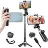 Astriva Selfie Stick Treppiede magnetico 4 in 1 Mini portatile bastone selfie stick con treppiede per iPhone 17/16/15/14 Samsung Smartphone, 43 cm Selfie Stick con Tripod Telecomando Bluetooth rimovibile