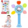 TonStyle Giochi Sonaglio Dentizione Del Neonato 0 3 6 9 12 Mesi, Giochi Sensoriali per Neonati, Sonaglio in Silicone Alimentare, Senza BPA, Gioco Montessori per Bambini (blue)