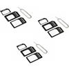 PARENCE. Set di 3 set di adattatori per SIM - 4 pezzi per kit - Nano SIM, Micro SIM e adattatore estrattore - Compatibile con tutti i telefoni
