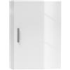 EasyComfort Armadietto Bagno da Parete in Legno con 3 Ripiani Regolabili in Vetro su 3 Livelli, 40x15x55 cm, Bianco