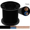 Aigostar Cavo elettrico H05VV-F 2 x 1,0 mm2 matassa 150mt guaina nera Aigostar