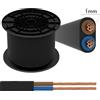 Aigostar Cavo elettrico H05VVH2-F 2 x 1,0 mm2 matassa 100mt nero Aigostar