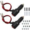 GTIWUNG 2 Pezzi Spinotto Presa Accendisigari Auto con interruttore, 12V Auto Accendisigari Cavo, Maschio Presa Accendisigari Adattatore con 27CM 14AWG per Auto,SUVs