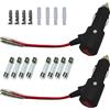 GTIWUNG 2 Pezzi Spinotto Presa Accendisigari Auto con interruttore, 12V Auto Accendisigari Cavo, Maschio Presa Accendisigari Adattatore con 12CM 14AWG per Auto,SUVs
