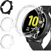iVoler 3 Pezzi Cover per Samsung Galaxy Watch Active 2 44mm, Custodia Antiurto HD Clear, Ultra Sottile Anti-Graffio Rigida PC Bumper Protettiva Case, 2 Trasparente + 1 Nero