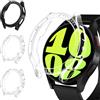 iVoler 3 Pezzi Cover per Samsung Galaxy Watch 6 40mm, Custodia Antiurto HD Clear, Ultra Sottile Anti-Graffio Rigida PC Bumper Protettiva Case, 2 Trasparente + 1 Nero
