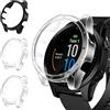 iVoler 3 Pezzi Cover per Garmin Fenix 945 / Garmin Fenix 935, Custodia Antiurto HD Clear, Ultra Sottile Anti-Graffio Rigida PC Bumper Protettiva Case, 2 Trasparente + 1 Nero