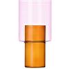 Ichendorf Milano Boreale Vaso B Ambra e Rosa Grande in Vero Borosilicato