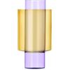 Ichendorf Milano Boreale Vaso C Lella e Giallo Grande in Vero Borosilicato
