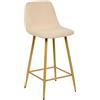 Atmosphera Sgabello da Interno Roka colore Beige Chiaro cm.42x48 h.93