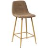 Atmosphera Sgabello da Interno Roka colore Marrone cm.42x48 h.93
