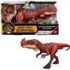 Mattel Jurassic World - Afrovenator Ruggito Selvaggio, dinosauro snodabile con mandibola multidirezionale, mossa d'attacco e suoni inclusi, giocattolo per bambini, 4+ anni, JKL76