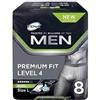 Tena XMen Premium Fit Underwear Livello 4 Large 8 Pezzi - TENA - 979214905