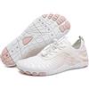 AONETIGER Scarpe da Immersione Uomo Donna Scarpe da Scoglio Minimaliste Asciugatura Rapida Traspirante Scarpe da Acqua Antiscivolo Spiaggia Scarpe da Nuoto Scarpe a Piedi Nudi(Bianco,41EU)