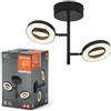 LEDVANCE DECOR SPOT SATURN, 21W, 465lm, nero, faretto, teste orientabili, versatile, faretto per interni, regolazione della temperatura del colore a 3 stadi, alloggiamento di alta qualità