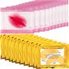 Ceboic 10 Pcs Maschera Labbra Notte & 10 Paia Patch Occhi, Maschera Contorno Occhi Collagene Oro 24k, Cristallo Lip Masks, Patch Occhiaie e Borse Riutilizzabili, Idratante Labbra, Antirughe, Anti-Età