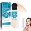 Muiefe Polvere Fissante per la Protezione Solare, Crema Solare In Polvere con Pennello, Mineral Sunscreen Setting Powder SPF 50, Controllo dell'Olio, Traspirante, Finitura Opaca Naturale, Leggera & Duratura