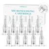 QUELLE 10 Pezzi Aghi Dermapen 42 Pin,Micro aghi di ricambio per Derma Pen Elettrico,Cartucce Aghi Microneedling Universali con Porta Filettata per Penna Microneedling