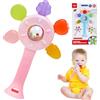 LinStyle Giocattolo Sonaglio per la Dentizione del Neonato 0 3 6 9 mesi,Giocattolo Sensoriale Montessori, Silicone Giocattoli Per Sviluppo Motorio Fine Neonati, Regali per Bambini da 0-36 mesi
