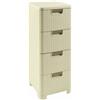CURVER Libreria con 4 cassetti STILE crema