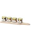 Tagliere Legno con 4 Mieli Italiani - Alpenzu