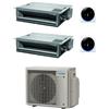 Daikin Climatizzatore GARANZIA ITALIA Daikin Canalizzabile Serie FDXM-F9 R32 Dual Split Inverter 12000 + 12000 BTU con U.E. 2MXM50A9 Classe A+++/A++