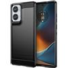 BCASE CUSTODIA B-CASE TPU SILICONE COVER CASE PER MOTOROLA EDGE 50 FUSION CARBON METAL BLACK