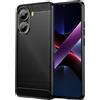 BCASE CUSTODIA B-CASE TPU SILICONE COVER CASE PER POCO X7 PRO CARBON METAL BLACK