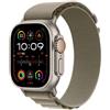 Apple Watch Ultra 2 (2023) | GPS + Cellular | argento | Alpine Loop oliva medio