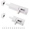 COACOM 2 Barrette In Alluminio Bianco (2 E 3), Set Di Barrette In Alluminio Bianco, Barrette In Alluminio, Camera Da Letto E Porte Interne, Barrette E Piccole Chiusure
