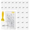 yuejuhe 30 Pezzi Viti Adesive con Tappi a Vite, Gancio Viti Autoadesive No Foratura, Ganci Adesivi Chiodoi per Cucina Bagno Ripostiglio Tile Wall (Trasparente)