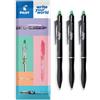 Pilot Frixion Ball Plus - Penna roller cancellabile, punta media da 0,7 mm, inchiostro termosensibile, cancellazione pulita per la marcatura del tessuto, cuscino - Set di 3 pezzi, inchiostro verde