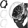 iVoler 3 Pezzi Cover per Xiaomi Watch S3, Custodia Antiurto HD Clear, Ultra Sottile Anti-Graffio Rigida PC Bumper Protettiva Case, 2 Trasparente + 1 Nero