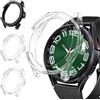 iVoler 3 Pezzi Cover per Samsung Galaxy Watch 6 Classic 47mm, Custodia Antiurto HD Clear, Ultra Sottile Anti-Graffio Rigida PC Bumper Protettiva Case, 2 Trasparente + 1 Nero