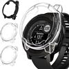 iVoler 3 Pezzi Cover per Garmin Instinct 2 45mm, Custodia Antiurto HD Clear, Ultra Sottile Anti-Graffio Rigida PC Bumper Protettiva Case, 2 Trasparente + 1 Nero