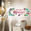 kina Vetrofania Festa del Mamma su PVC Trasparente Adesivo Decorazione Vetro Vetrine Negozi Finestre - Modello UVFM0003 - Misure 50x40 cm - Made in Italy