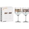 Ritzenhoff 3691002 Bicchiere da gin 700 ml - Serie Schattenfauna Set No. 2-2 pezzi, Leopardo & Gufo - Made in Germany