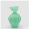 EDG Enzo De Gasperi Vaso Flow Sinuoso H 30,5 Cm D 19,5 Cm Waterproof Vetro Satinato Verde