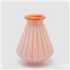 EDG Enzo De Gasperi Vaso Righe con Bordo H 28 Cm D 23 Cm Waterproof Vetro Coral
