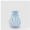 EDG Enzo De Gasperi Vaso Righe con Bordo H 20 Cm D 16 Cm Waterproof Vetro Celeste